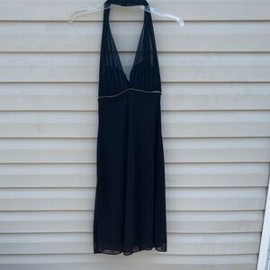 Chic Black Backless Halter Dress